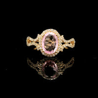 1.41 Ct Oval Mixed Cut Natural Spinel 14K Gold Ring