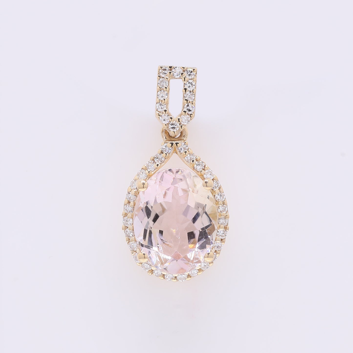 1.86 Ct Oval Mixed Cut Natural Tourmaline 14K Gold Pendant