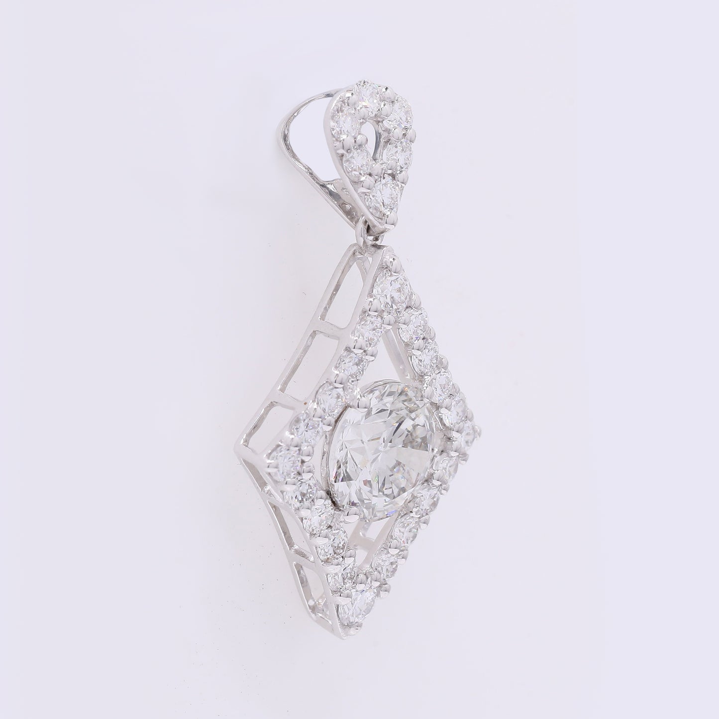 2.41 Carats Lab Grown Diamond 14K Gold Pendant