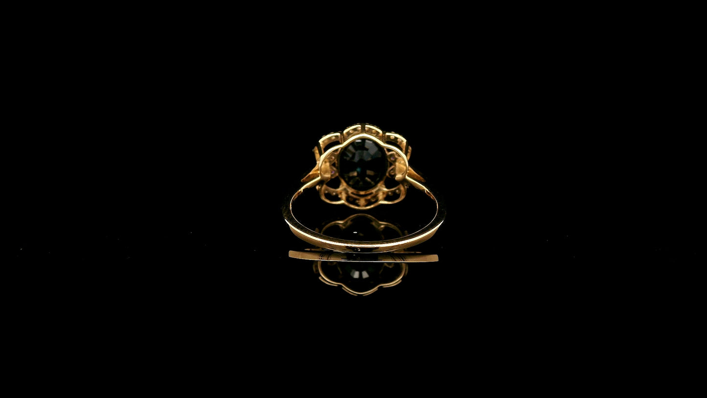 2.37 Ct Oval Natural Sapphire 14K Gold Ring