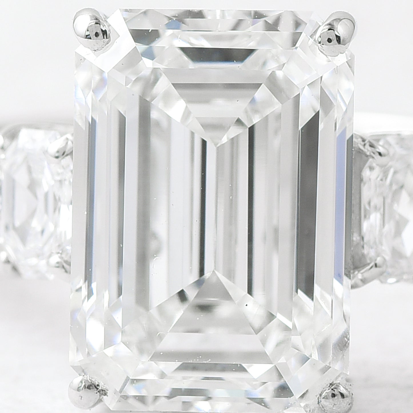 5.51 Ct Octagon Lab Grown Diamond 950 Platinum Ring