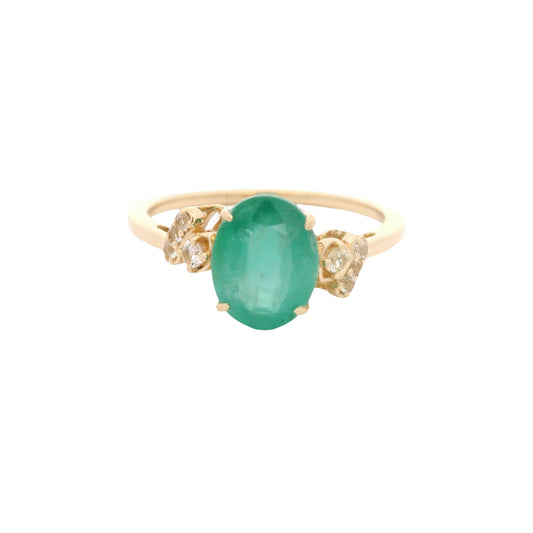 1.87 Ct Oval Emerald 14K Gold Ring