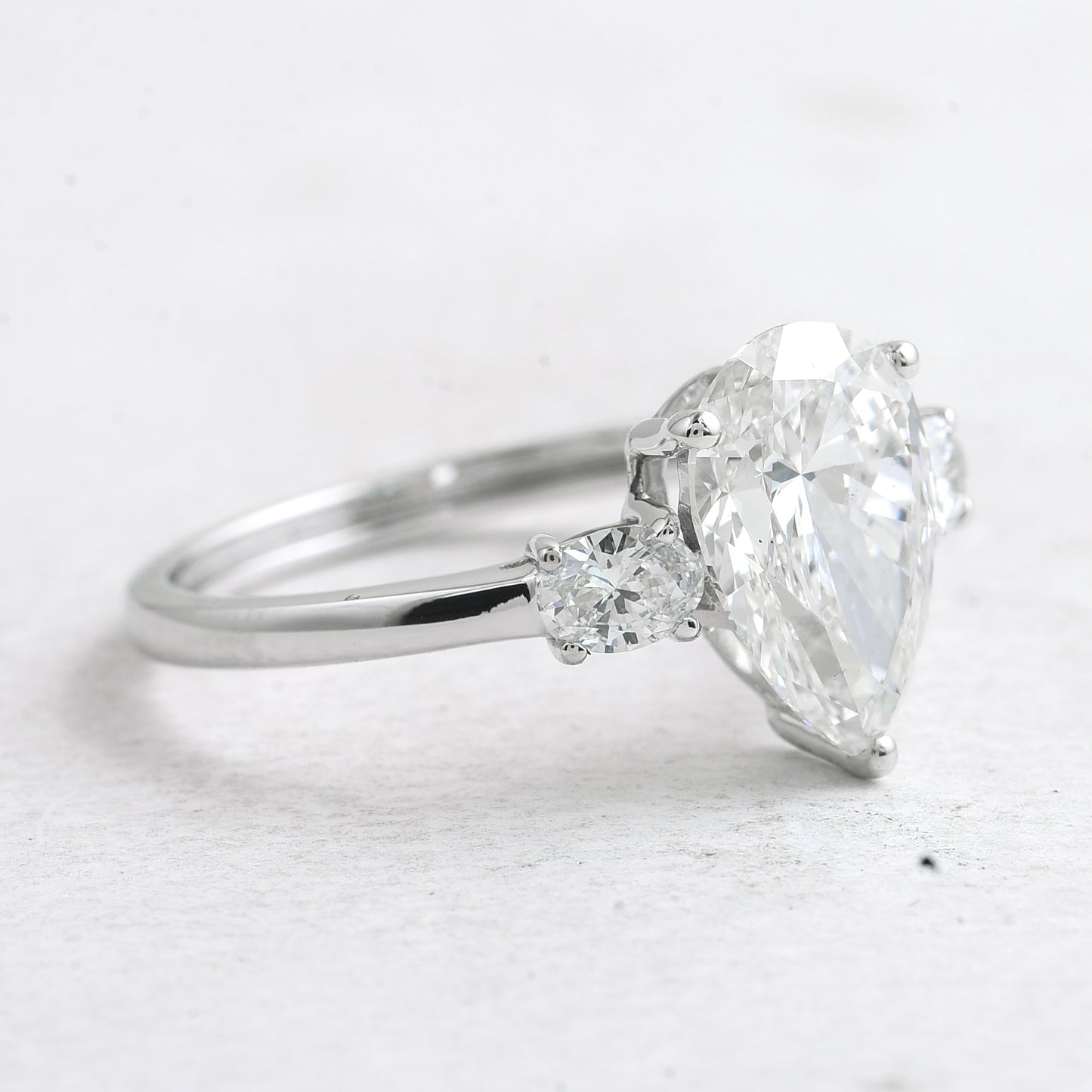2.27 Ct Pear Lab Grown Diamond 14K Gold Ring