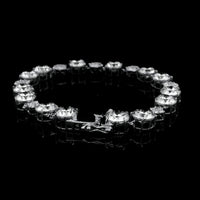 22.64 Ct Round Lab Grown Diamond 14K Gold Bracelet