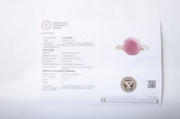 3.86 Ct Oval Mixed Cut Natural Corundum Ruby 14K Gold Ring