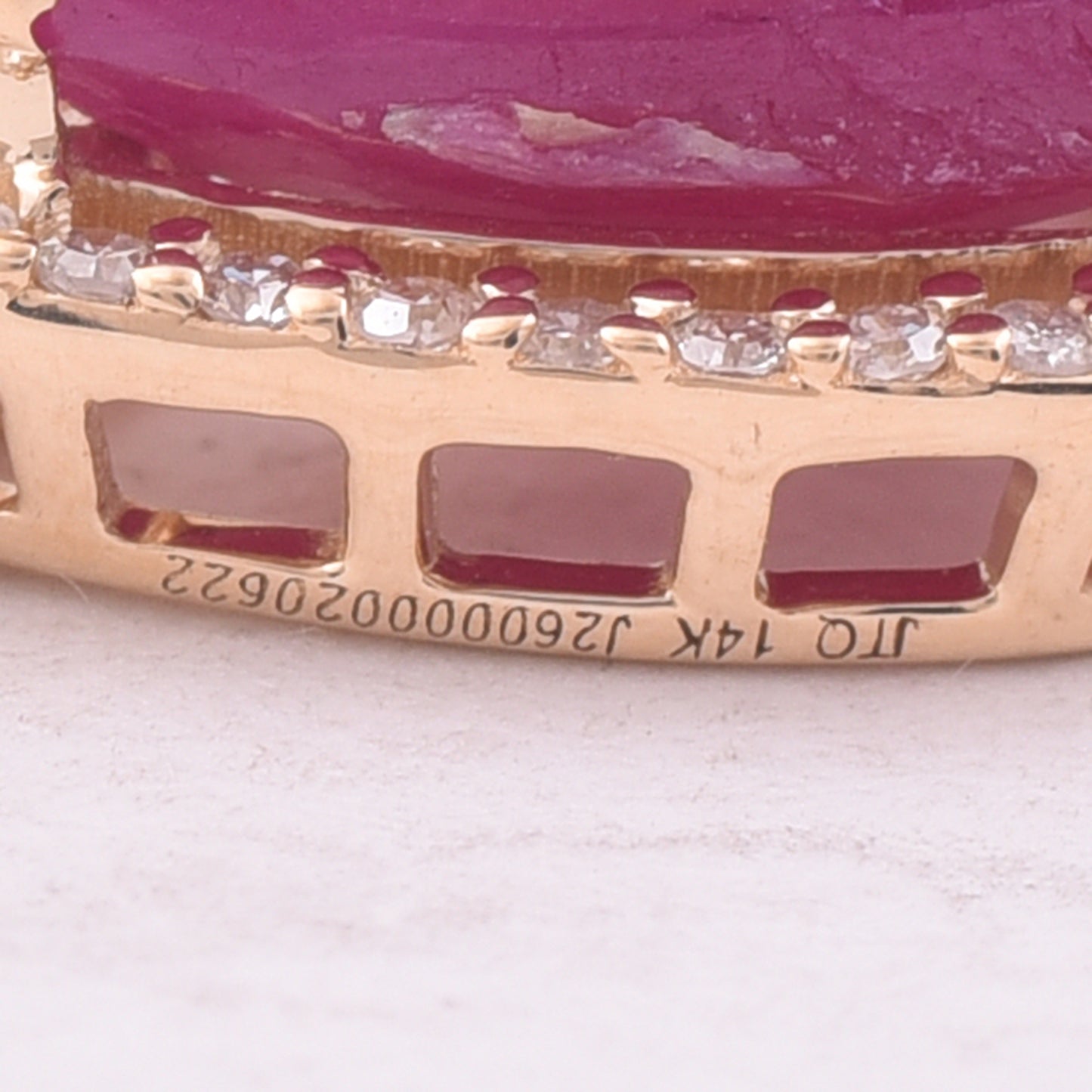 2.31 Ct Pear Mixed Cut Natural Ruby 14K Gold Pendant