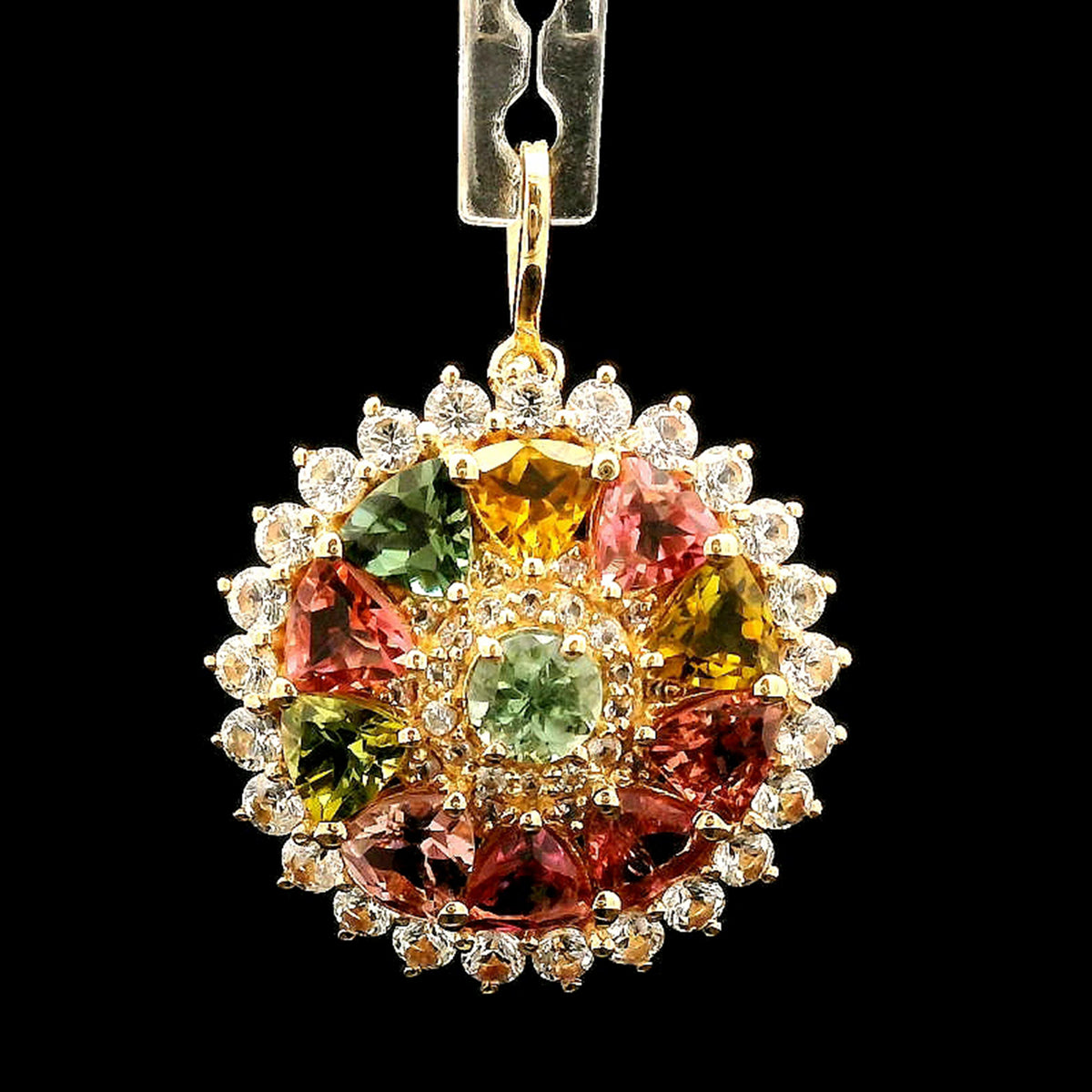 2.50 Ct Round Tourmaline 14K Gold Pendant