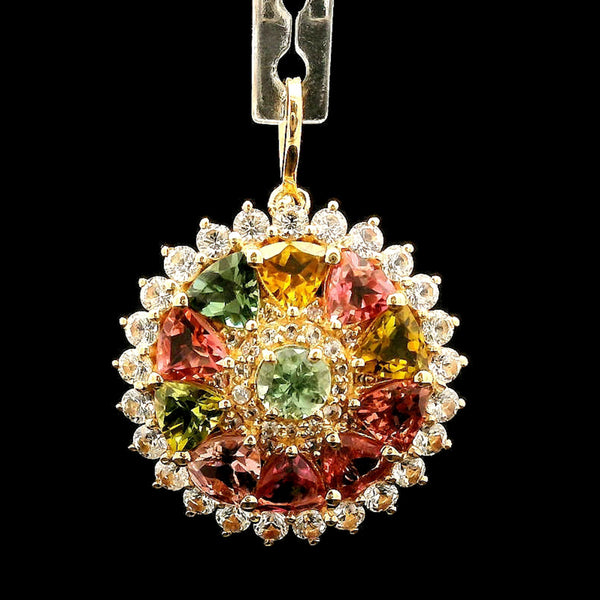 2.50 Ct Round Tourmaline 14K Gold Pendant