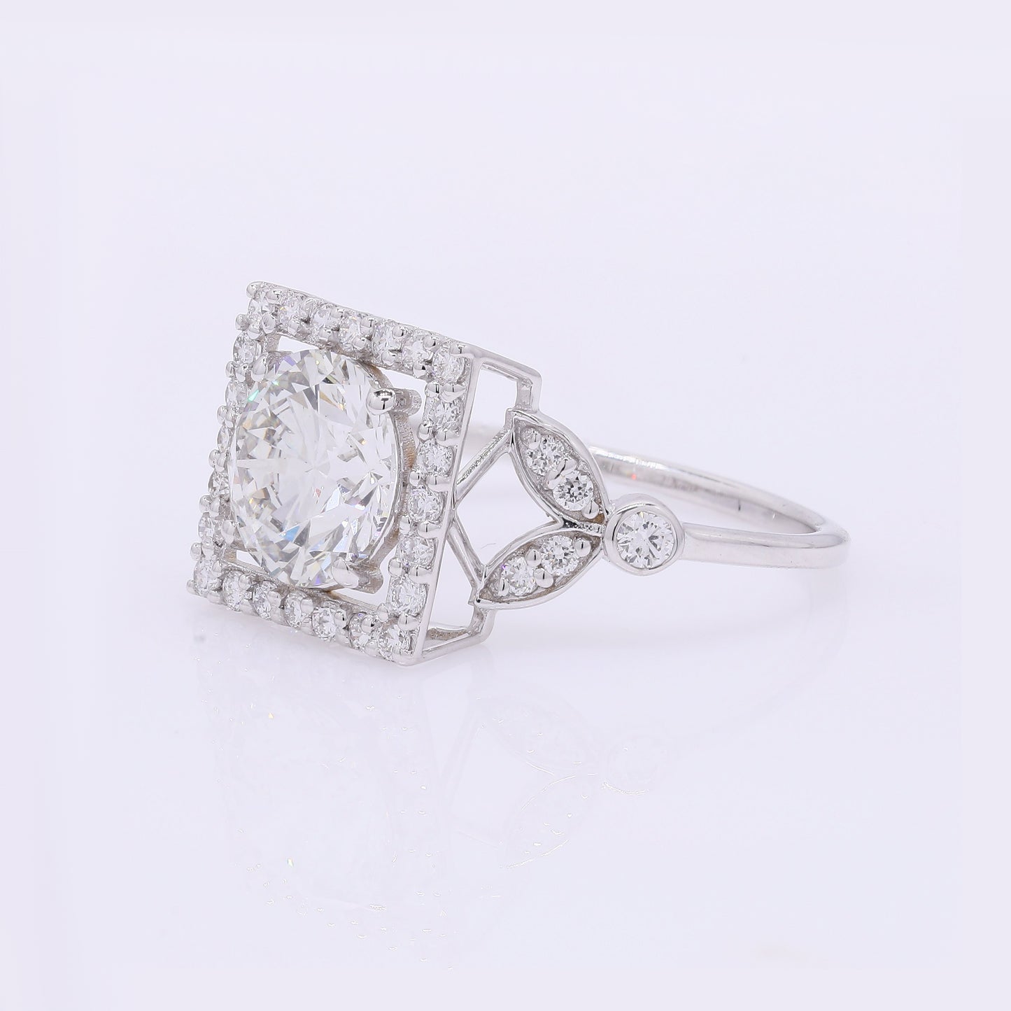 2.51 Carats Lab Grown Diamond 14K Gold Ring