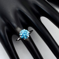 3.10 Carats Blue Lab Grown Diamond 14K Gold Ring