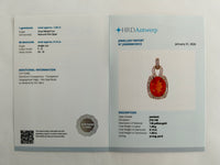 1.83 Ct Oval Mixed Cut Natural Fire Opal 14K Gold Pendant