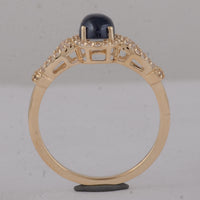 1.81 Ct Oval Sapphire 9K Gold Ring