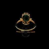 1.47 Ct Octagon Step Cut Natural Emerald 14K Gold Ring