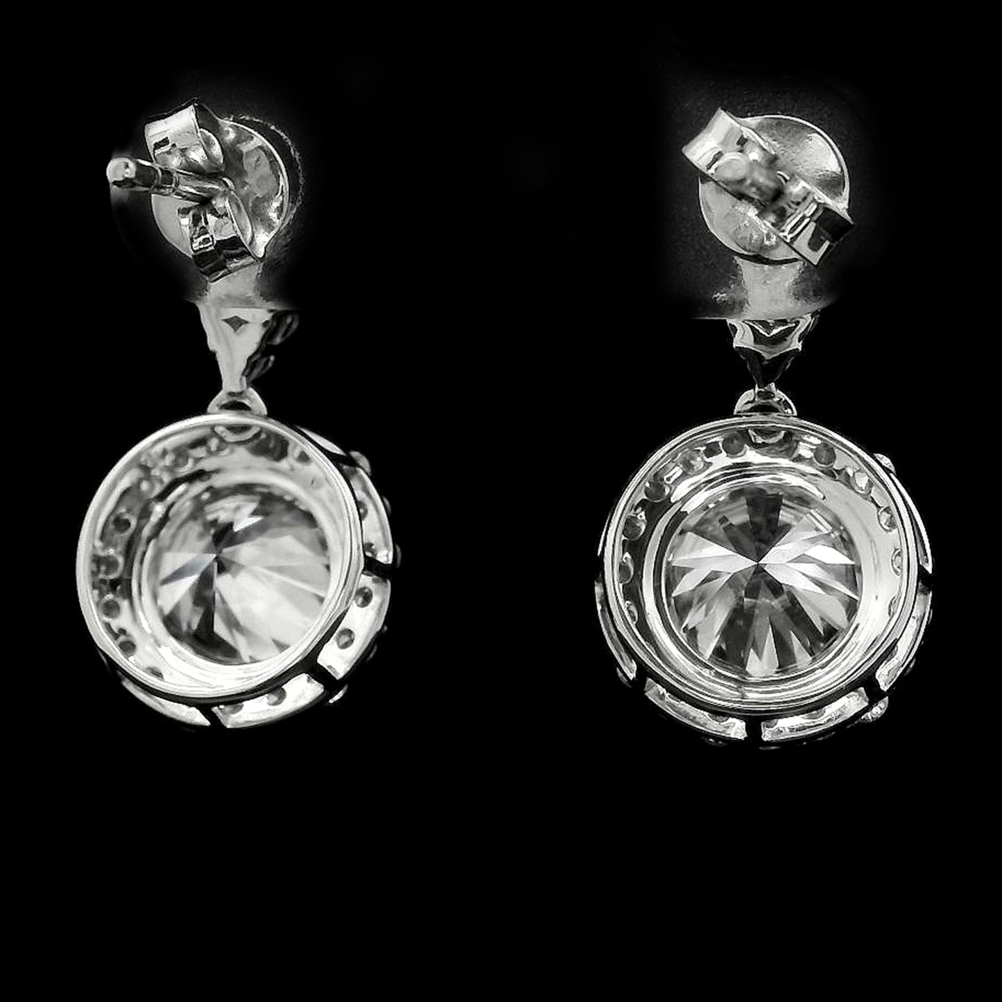 3.68 Carats Lab Grown Diamond 14K Gold Earrings