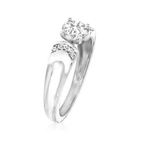 0.88 ct. t.w. Moissanite Ring in Sterling Silver. Size 8