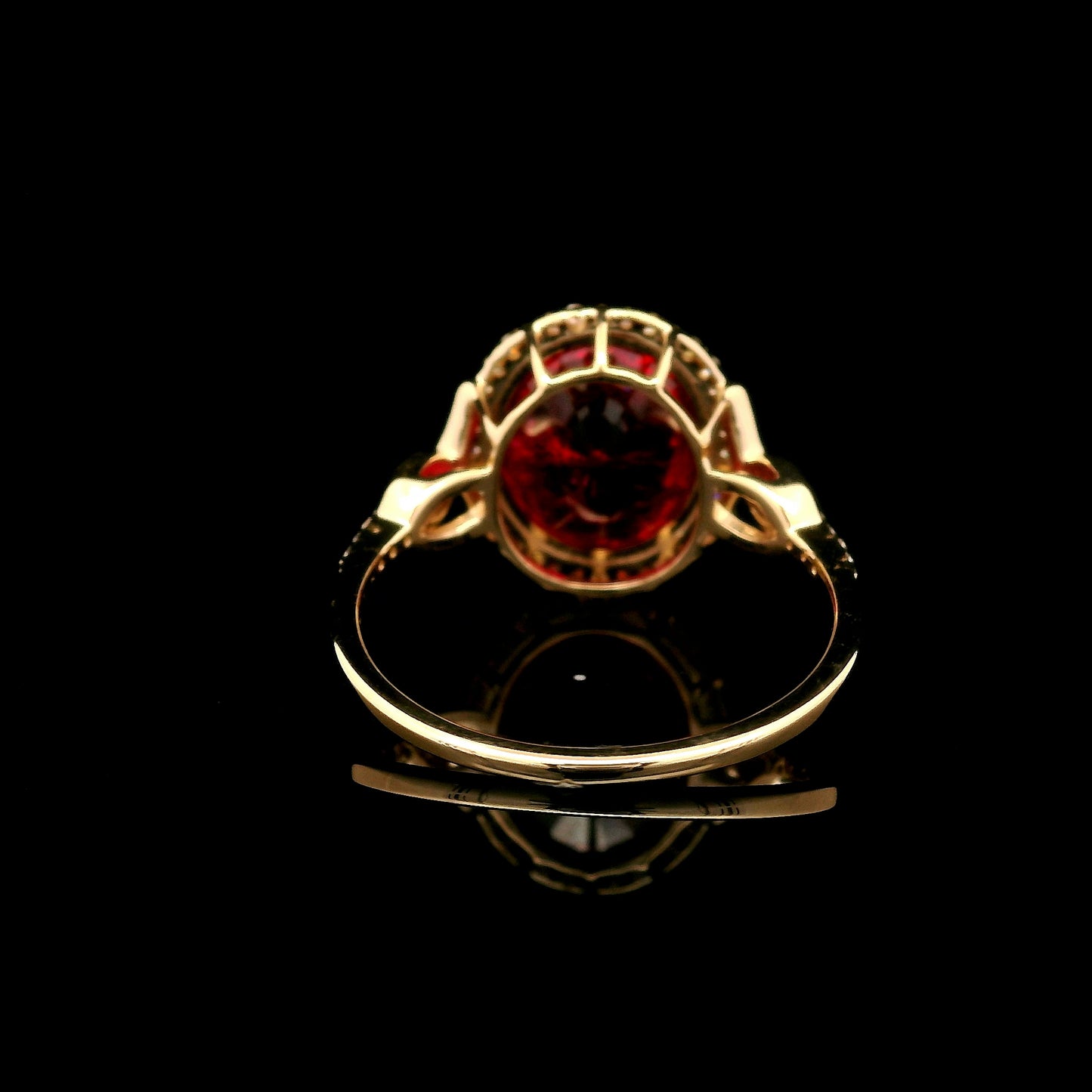 4.99 Ct Oval Mixed Cut Lab Grown Ruby 14K Gold Ring