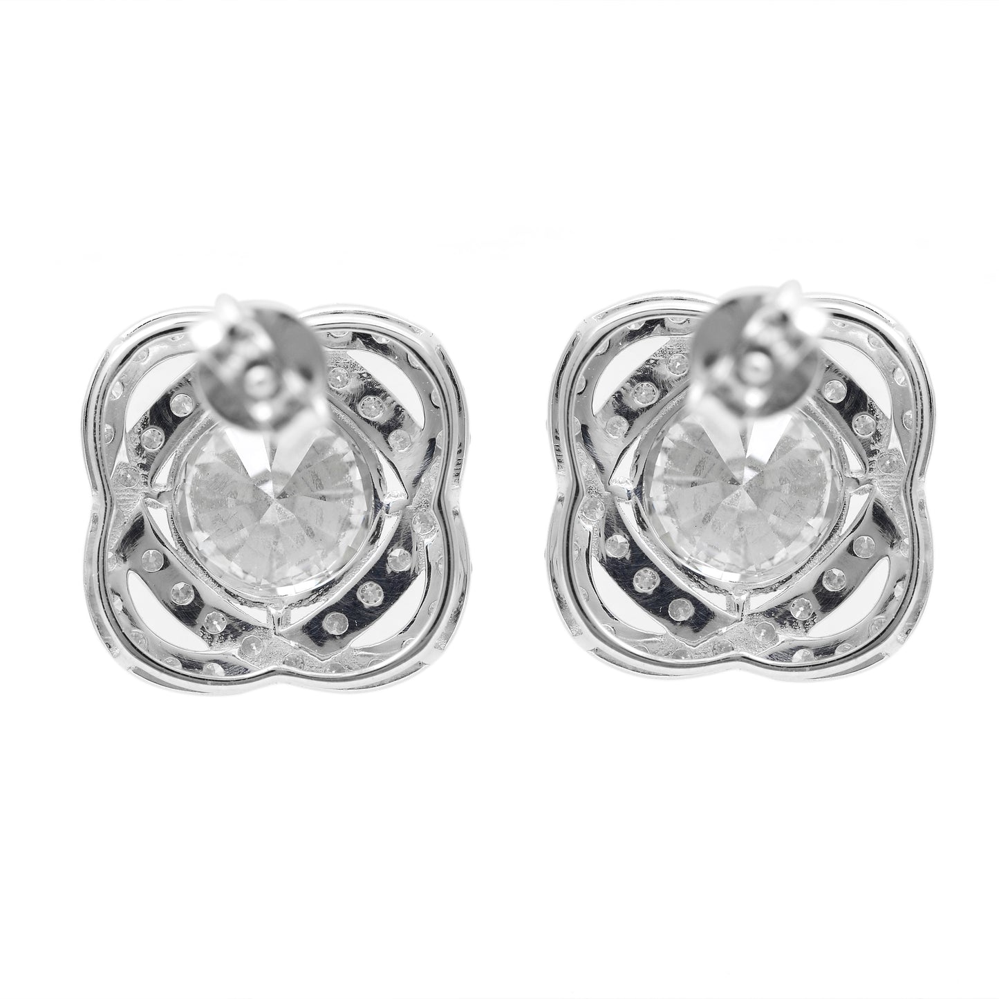 4.07 Carats Lab Grown Diamond 14K Gold Earrings