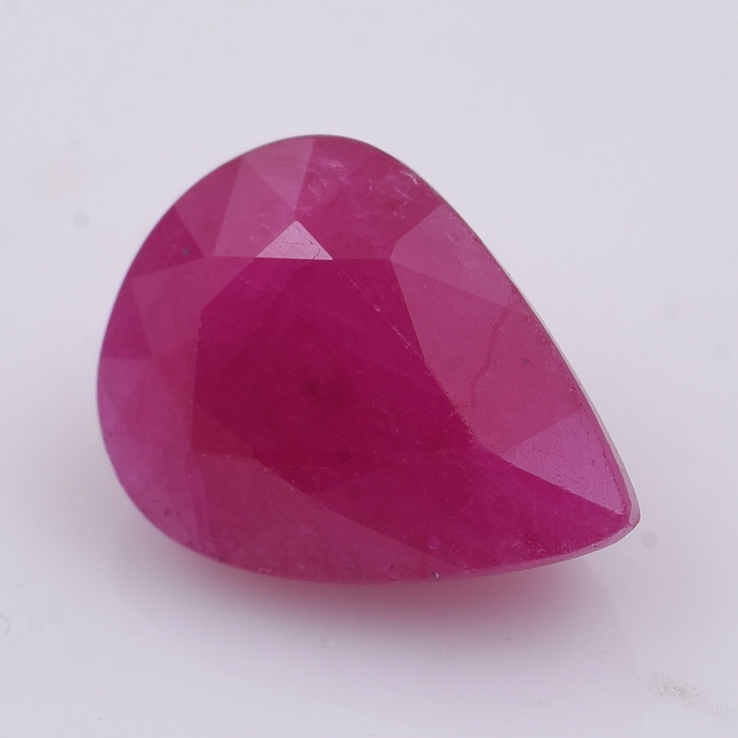 1.63 Natural Corundum Ruby Pear Mixed Cut Gemstone