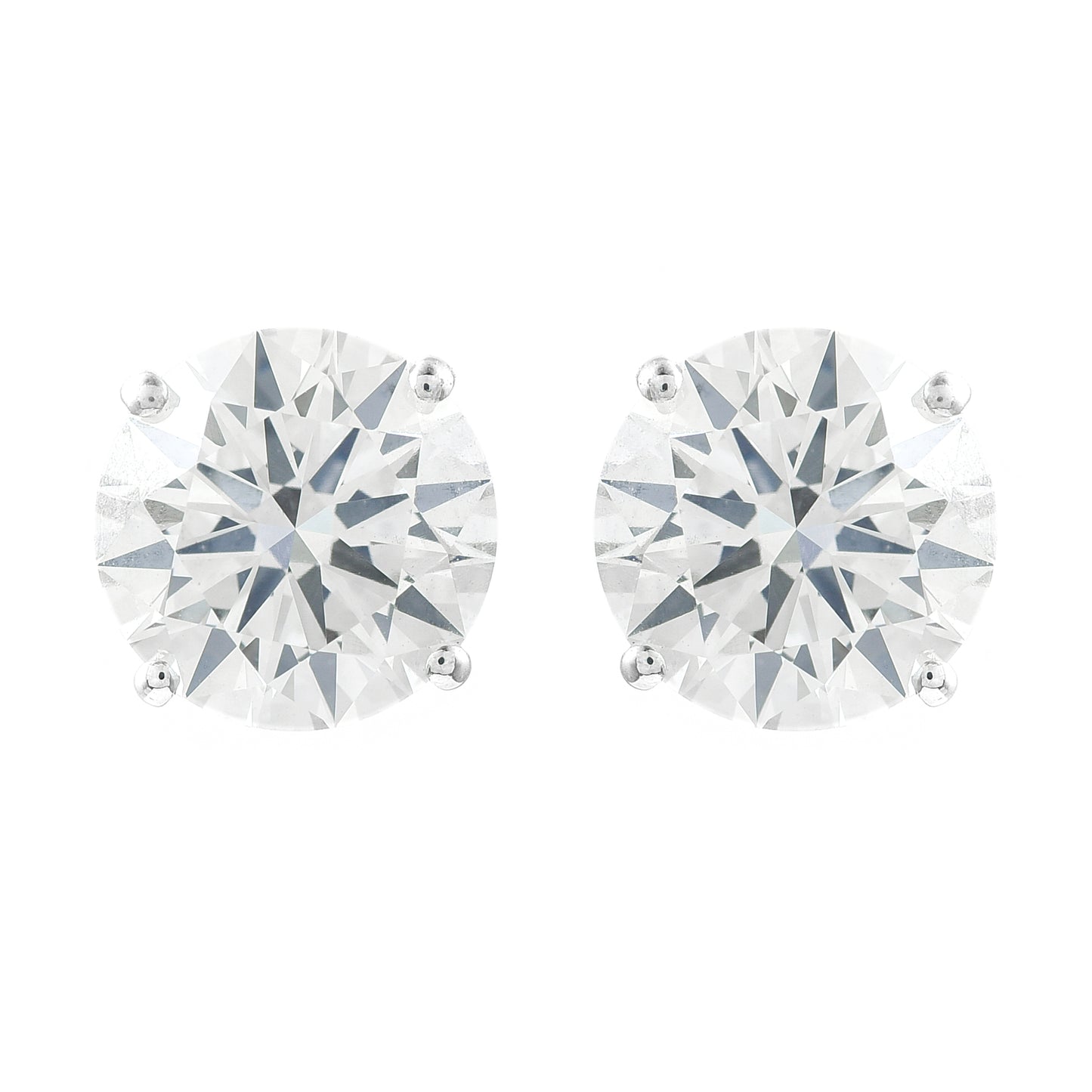 3.16 Carats Lab Grown Diamond 14K Gold Earrings