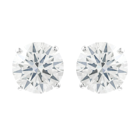 3.16 Carats Lab Grown Diamond 14K Gold Earrings