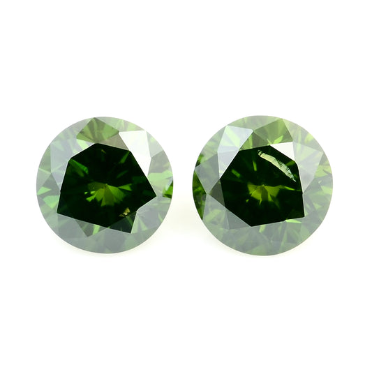 0.43 Green Diamond Round Loose Gemstone