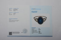 3.69 Ct Oval Mixed Cut Natural Sapphire 14K Gold Ring