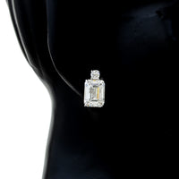 5.68 Carats Lab Grown Diamond 14K Gold Earrings