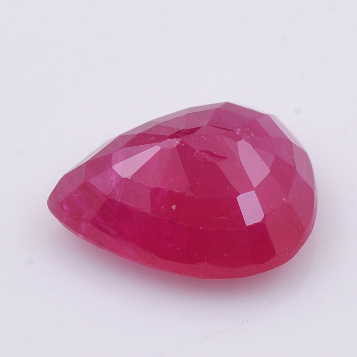 1.7 Natural Corundum Ruby Pear Mixed Cut Gemstone