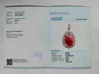 6.56 Ct Fancy Cabochon Cut Natural Tourmaline 14K Gold Pendant
