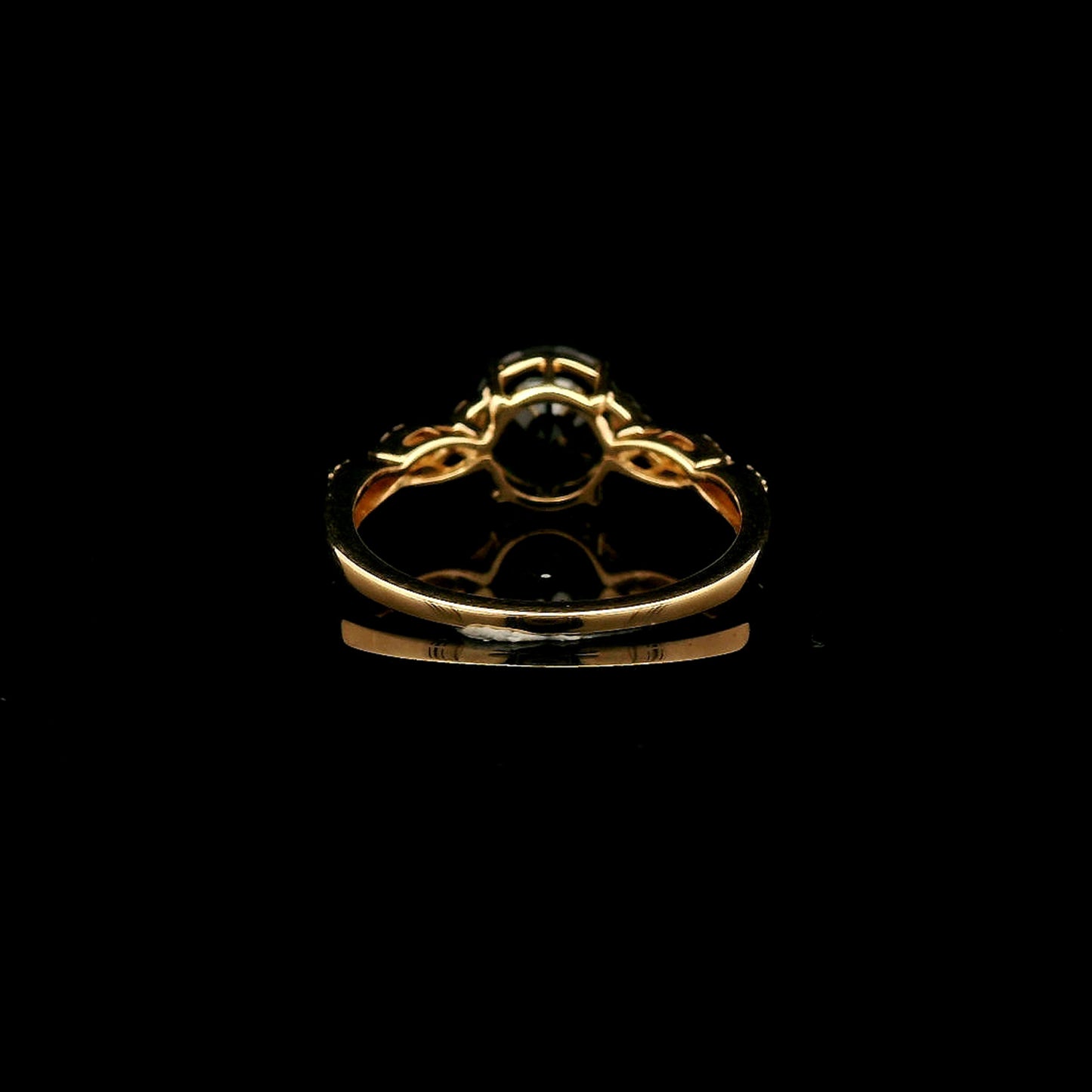2.51 Ct Round Mixed Cut Natural Sapphire 14K Gold Ring