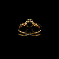 2.51 Ct Round Mixed Cut Natural Sapphire 14K Gold Ring