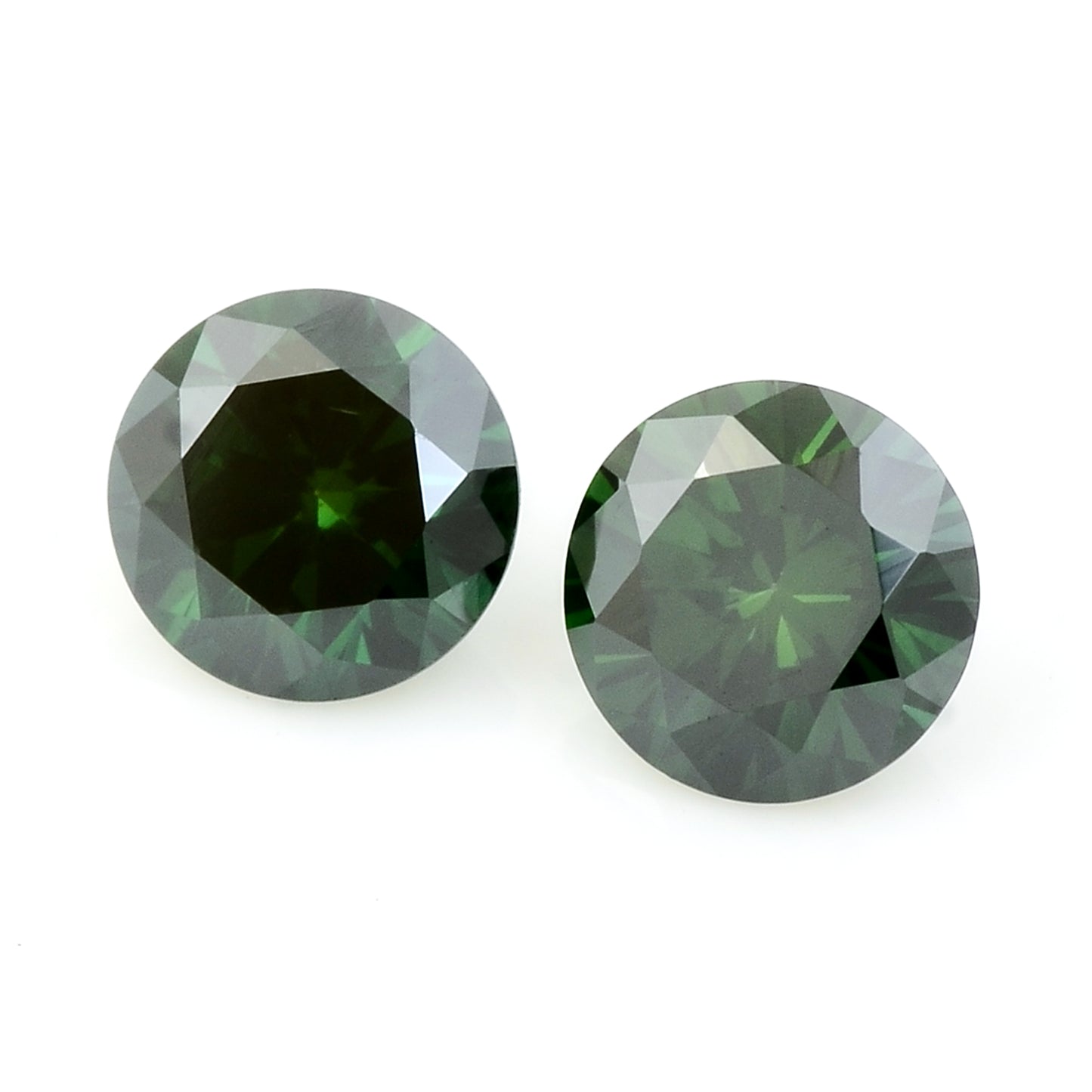 0.42 Green Diamond Round Loose Gemstone