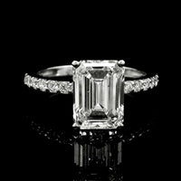 3.20 Carats Lab Grown Diamond 14K Gold Ring