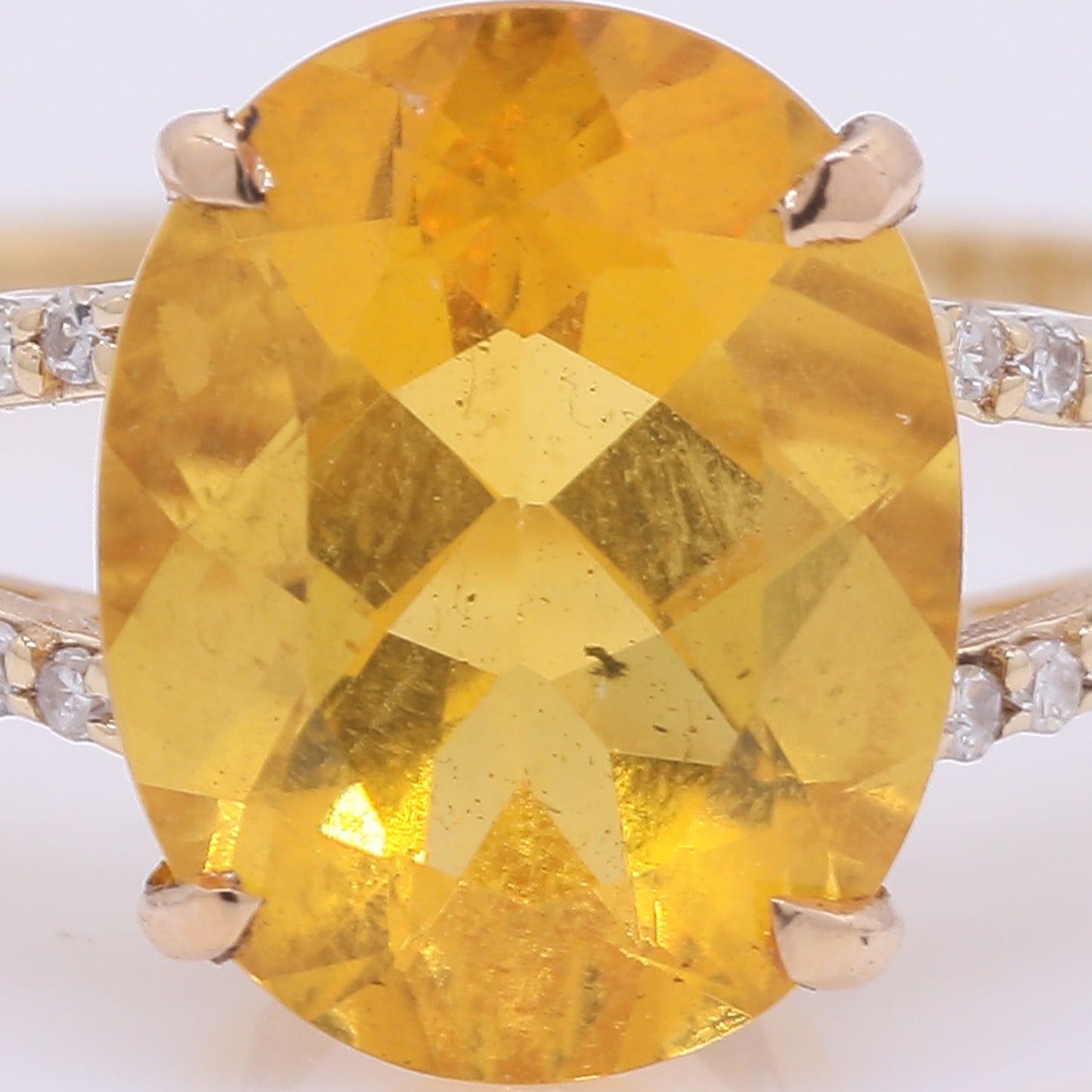 1.93 Ct Oval Mixed Cut Natural Fire Opal 14K Gold Ring