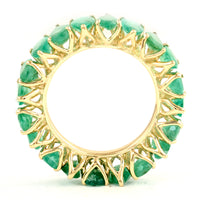 6.70 Carats Natural Beryl Emerald 14K Gold Ring