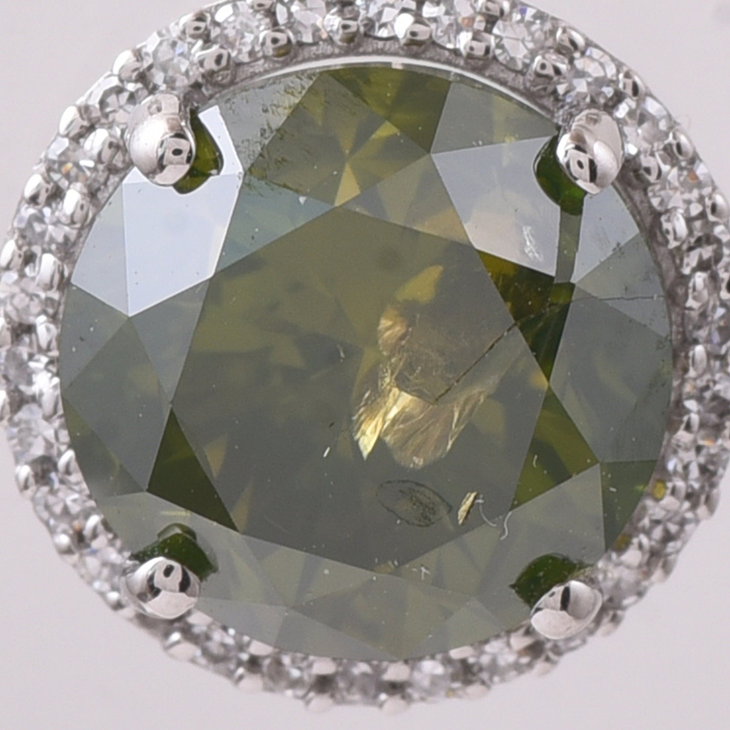 3.10 Ct Round Brown Diamond 950 Platinum Pendant