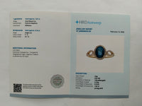 1.97 Ct Oval Mixed Cut Natural Sapphire 14K Gold Ring