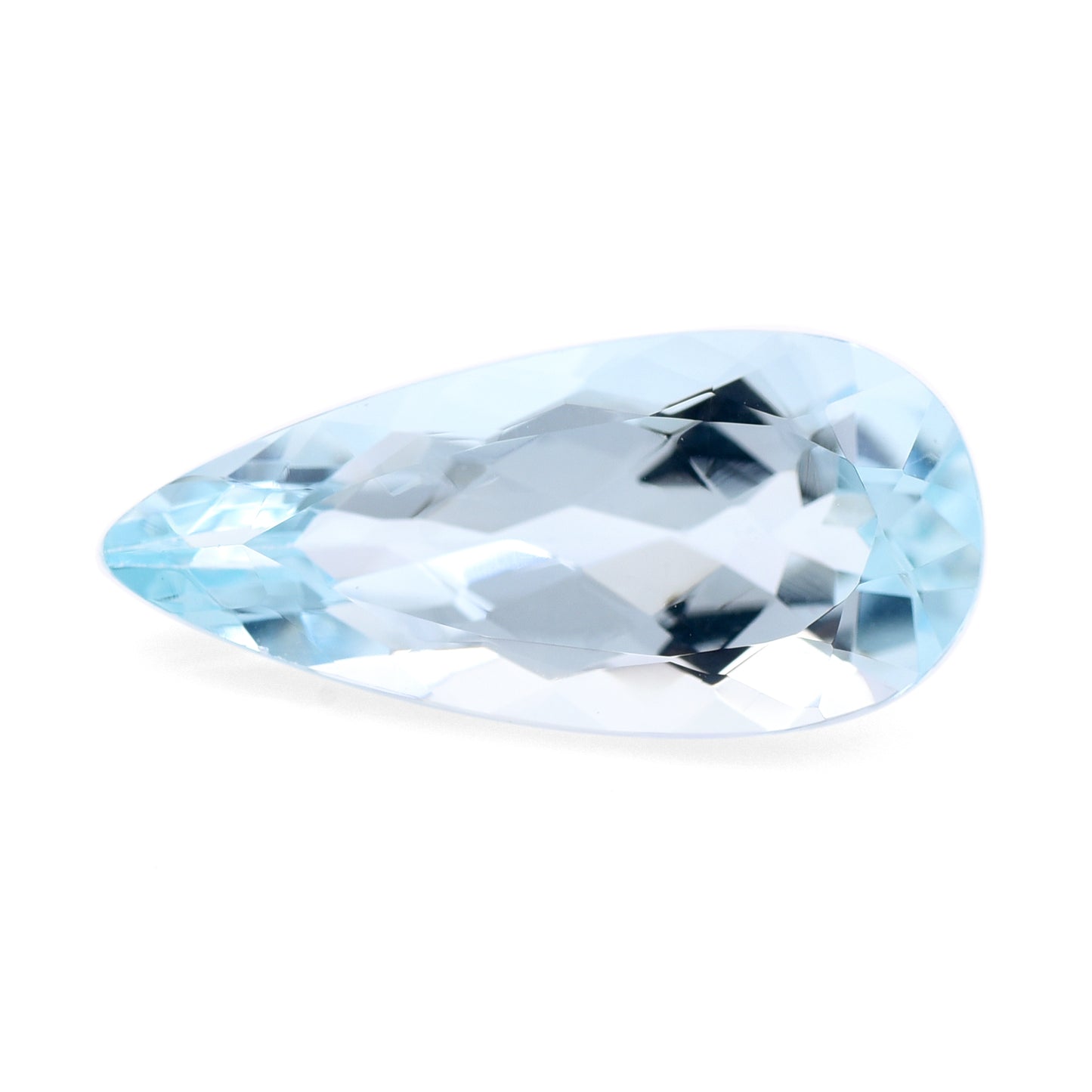 4.56 Natural Beryl Aquamarine Pear Mixed Cut Gemstone