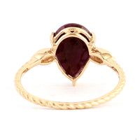 2.71 Ct Pear Ruby 14K Gold Ring