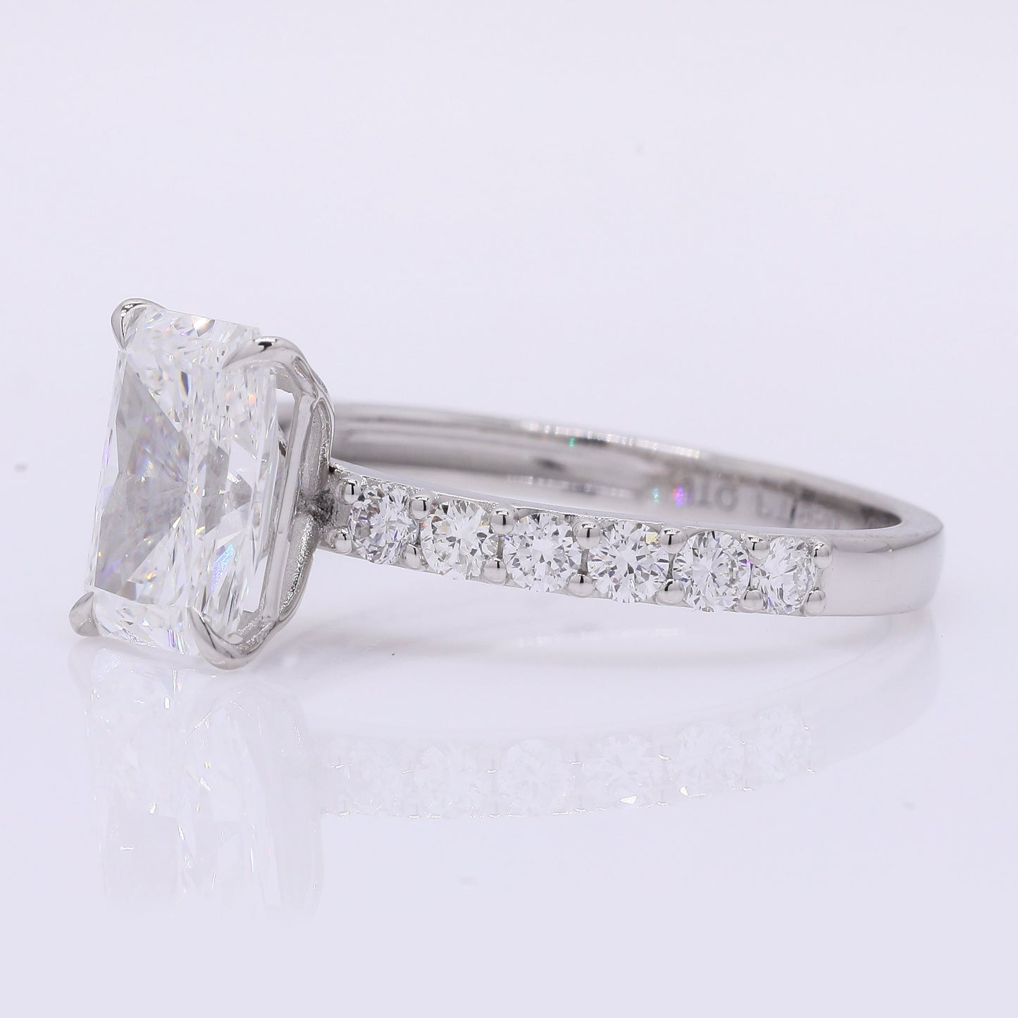 2.38 Carats Lab Grown Diamond 950 Platinum Ring