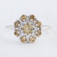 1.68 Ct Round Citrine 925 Sterling Silver Ring