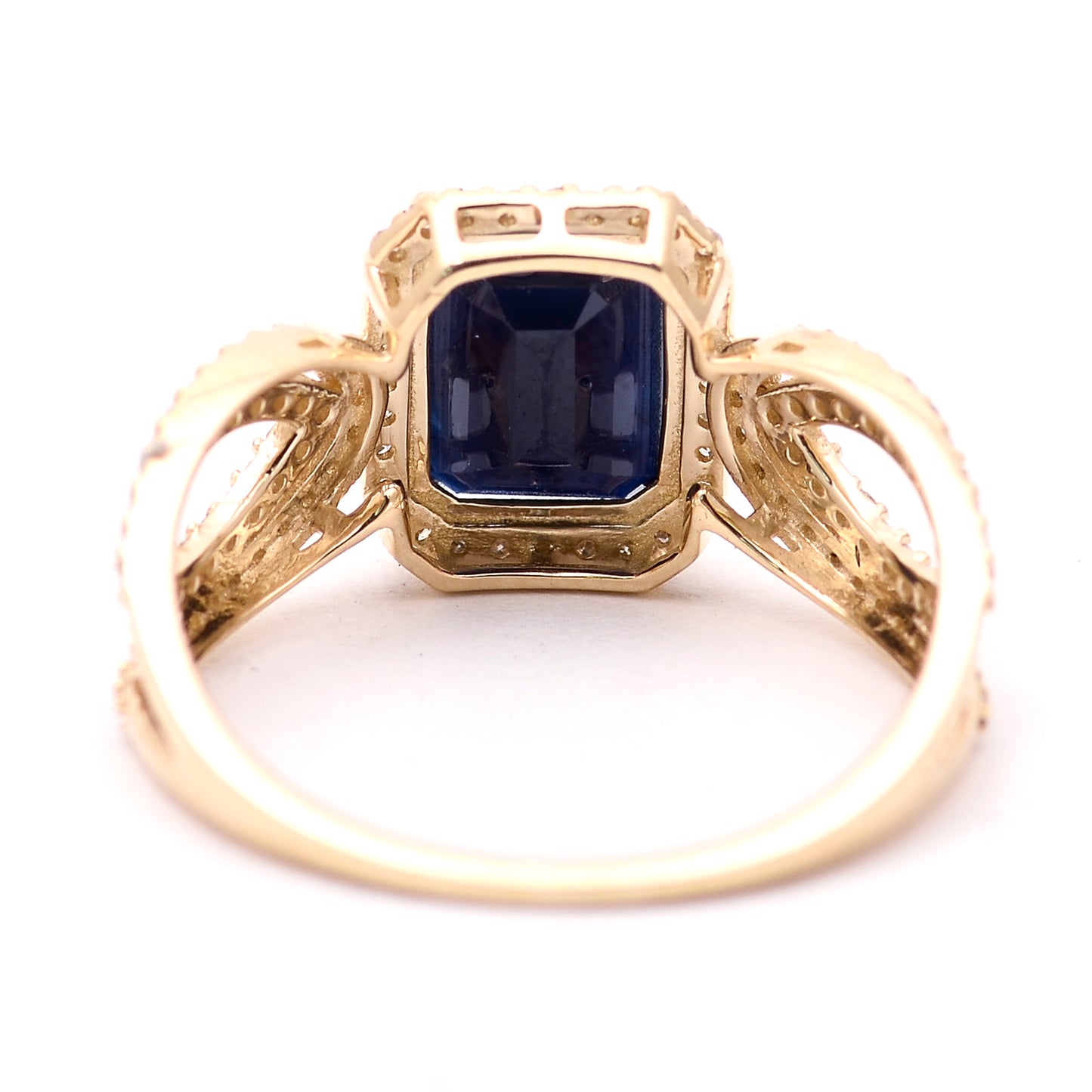2.65 Ct Octagon Natural Sapphire 14K Gold Ring