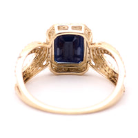 2.65 Ct Octagon Natural Sapphire 14K Gold Ring