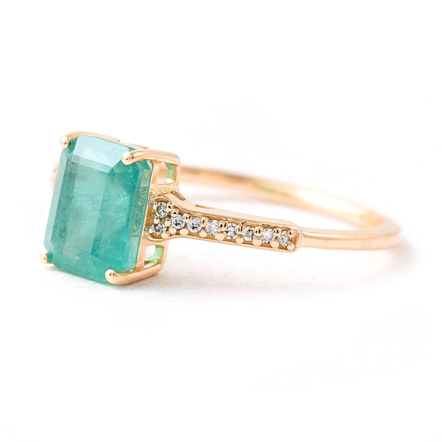 1.68 Ct Octagon Emerald 14K Gold Ring