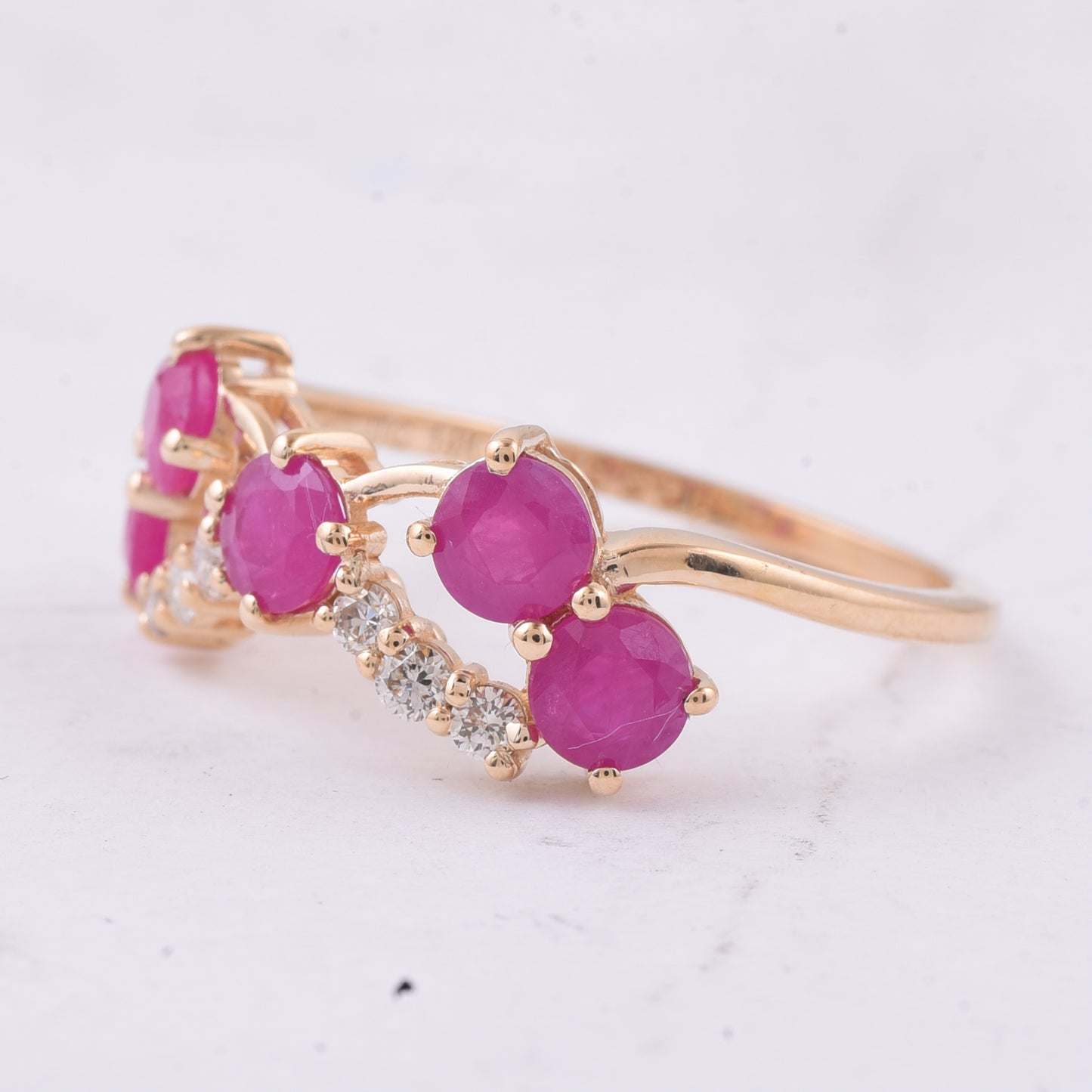 1.89 Ct Round Natural Ruby 14K Gold Ring