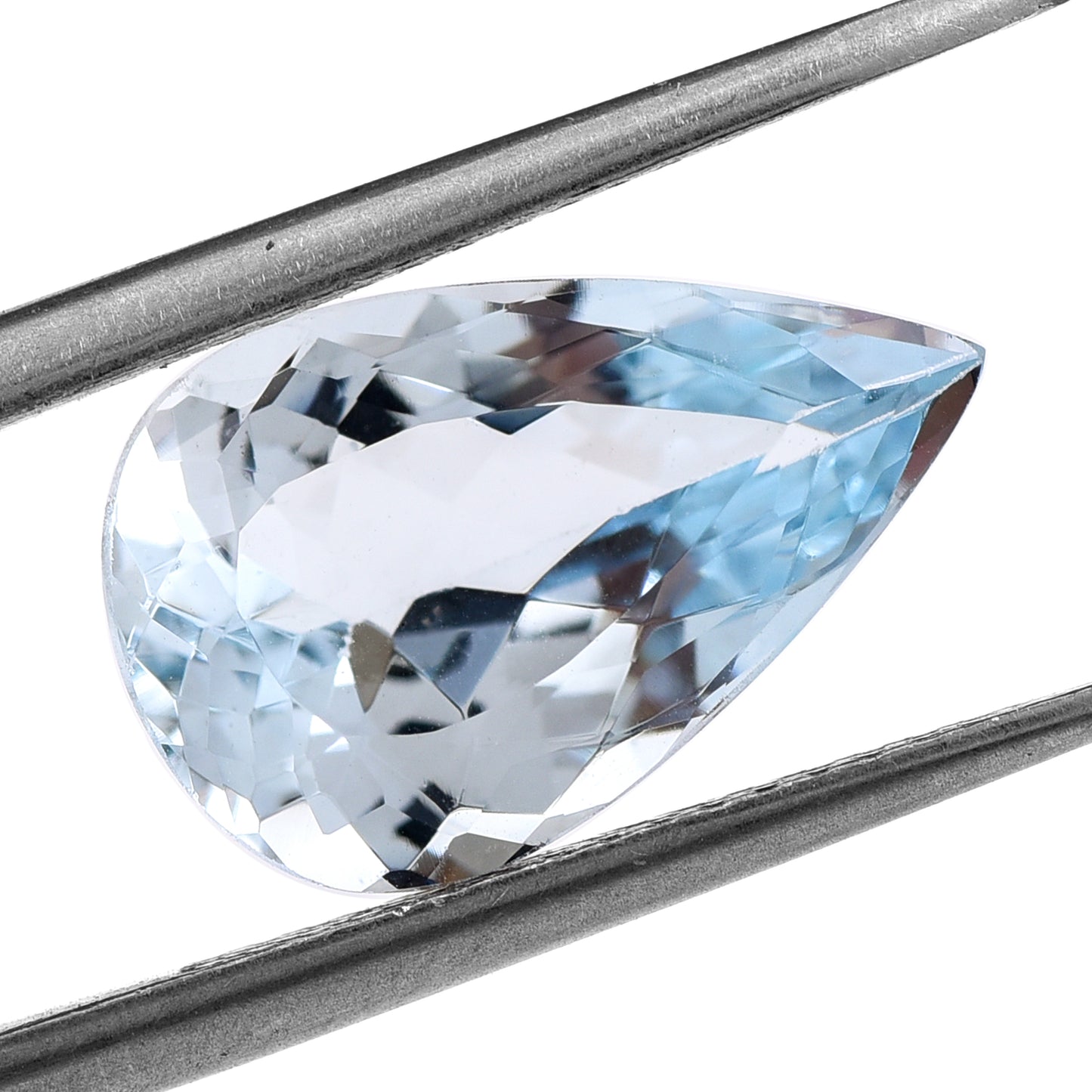 3.18 Natural Beryl Aquamarine Pear Mixed Cut Gemstone
