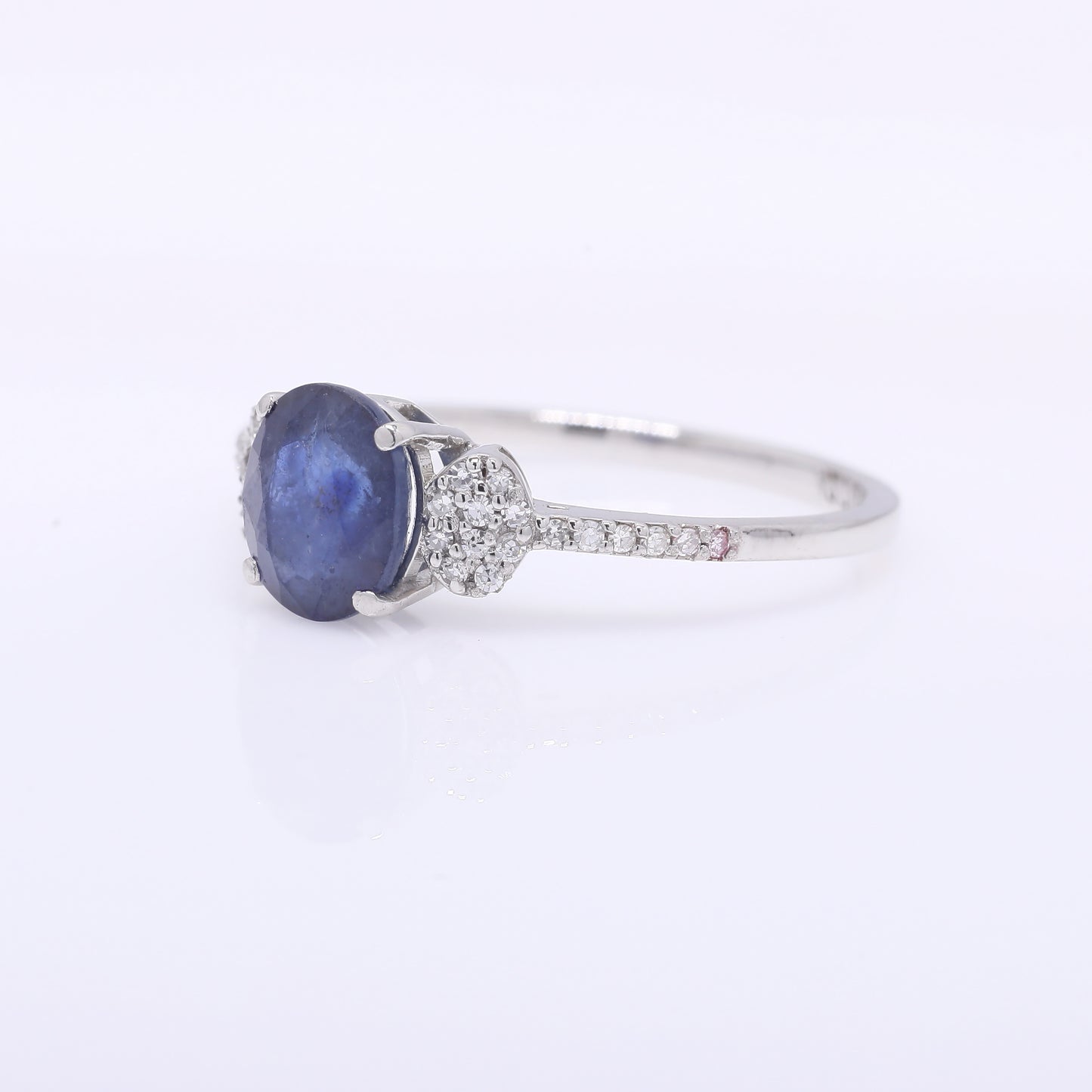 1.71 Ct Oval Mixed Cut Natural Sapphire 950 Platinum Ring