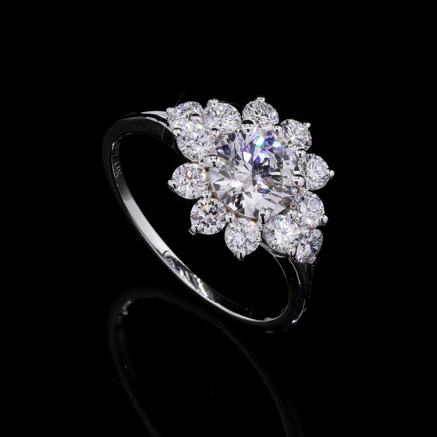 1.99 Carats Lab Grown Diamond 14K Gold Ring