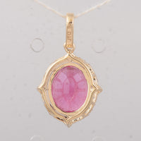 2.69 Ct Oval Tourmaline 9K Gold Pendant