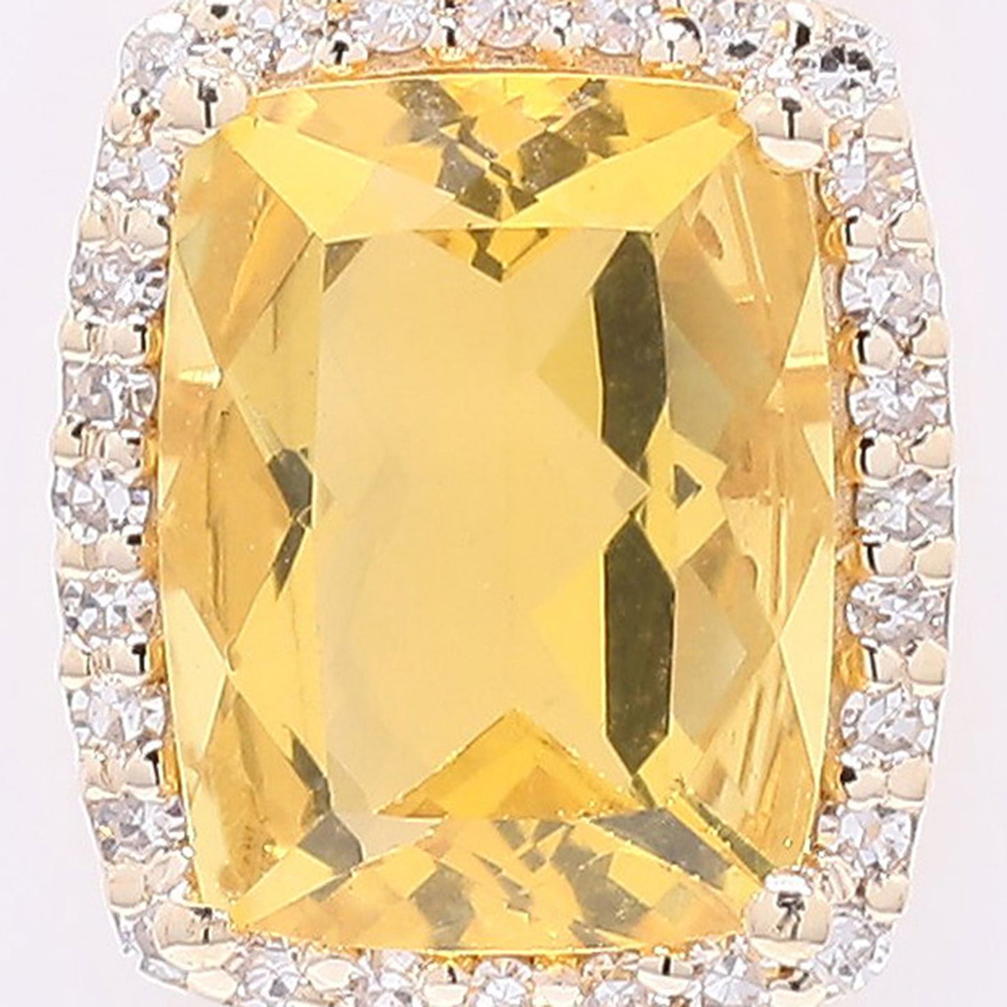 1.16 Ct Cushion Mixed Cut Natural Fire Opal 14K Gold Pendant